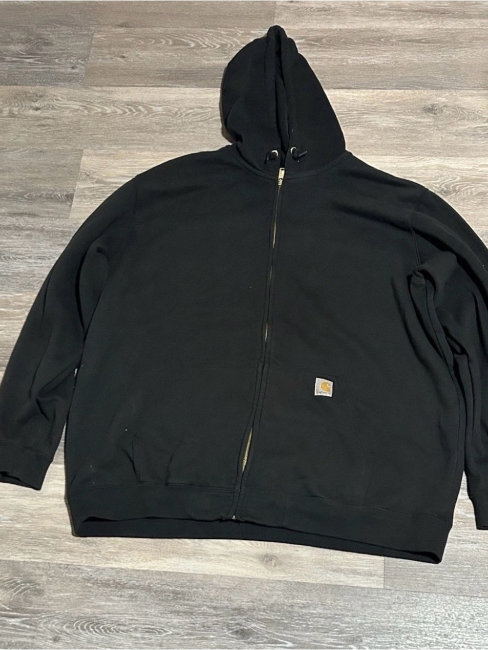Carhartt Black Full-Zip Hooded Sweatshirt Jacket